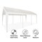 Impact Canopy Heavy Duty Carort 10In8 FT x20In, 8 Legs, Steel Pipes, White Cover with Leg Skirts 070018008 - alternate 1